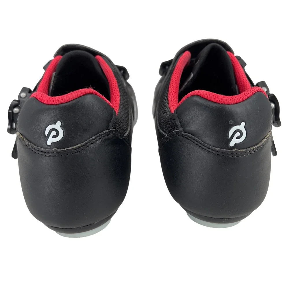 Peloton Cycling Shoes Men EU 45 US 11 Black Red Delta Cleats Ratchet PL-SH-B-45